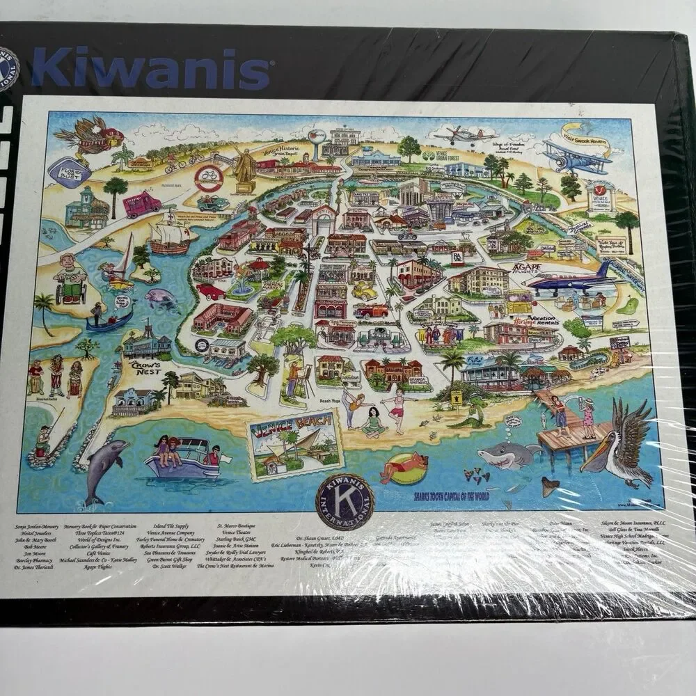 Kiwanis Jigsaw Puzzle Of Venice Florida 672 Pieces Brand New Sealed Rare